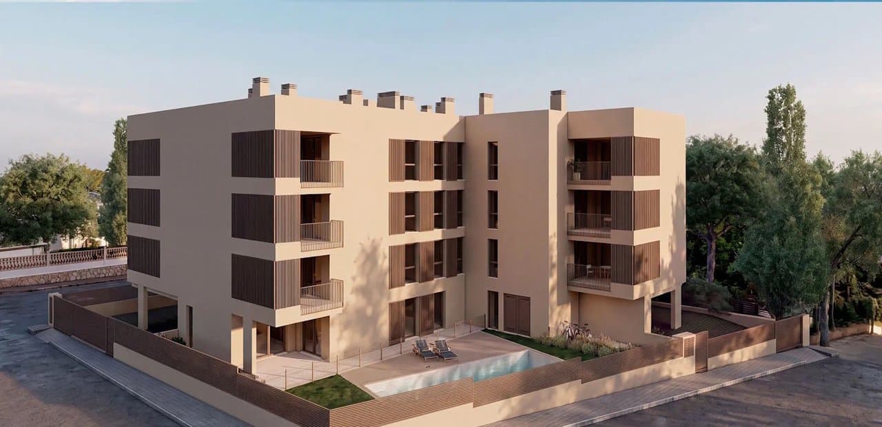 Appartements mit 2 Schlafzimmern, 2 Bädern, Klimaanlage, Kfz-Stellplatz und Gemeinschaftspool nur 750 m vom Strand
