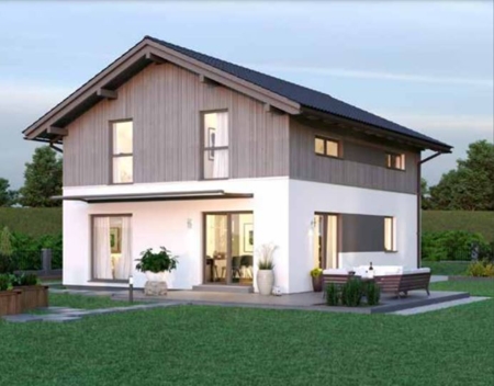 Hanggrundstück. Südgarten, Ausblick, zentral im Ort. Neubau eines Einfamilienhauses mit Keller.