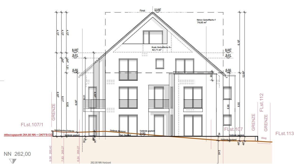 Projektierter Neubau eines 7-Familienhauses – 8 % Rendite inklusive 5 % AfA.